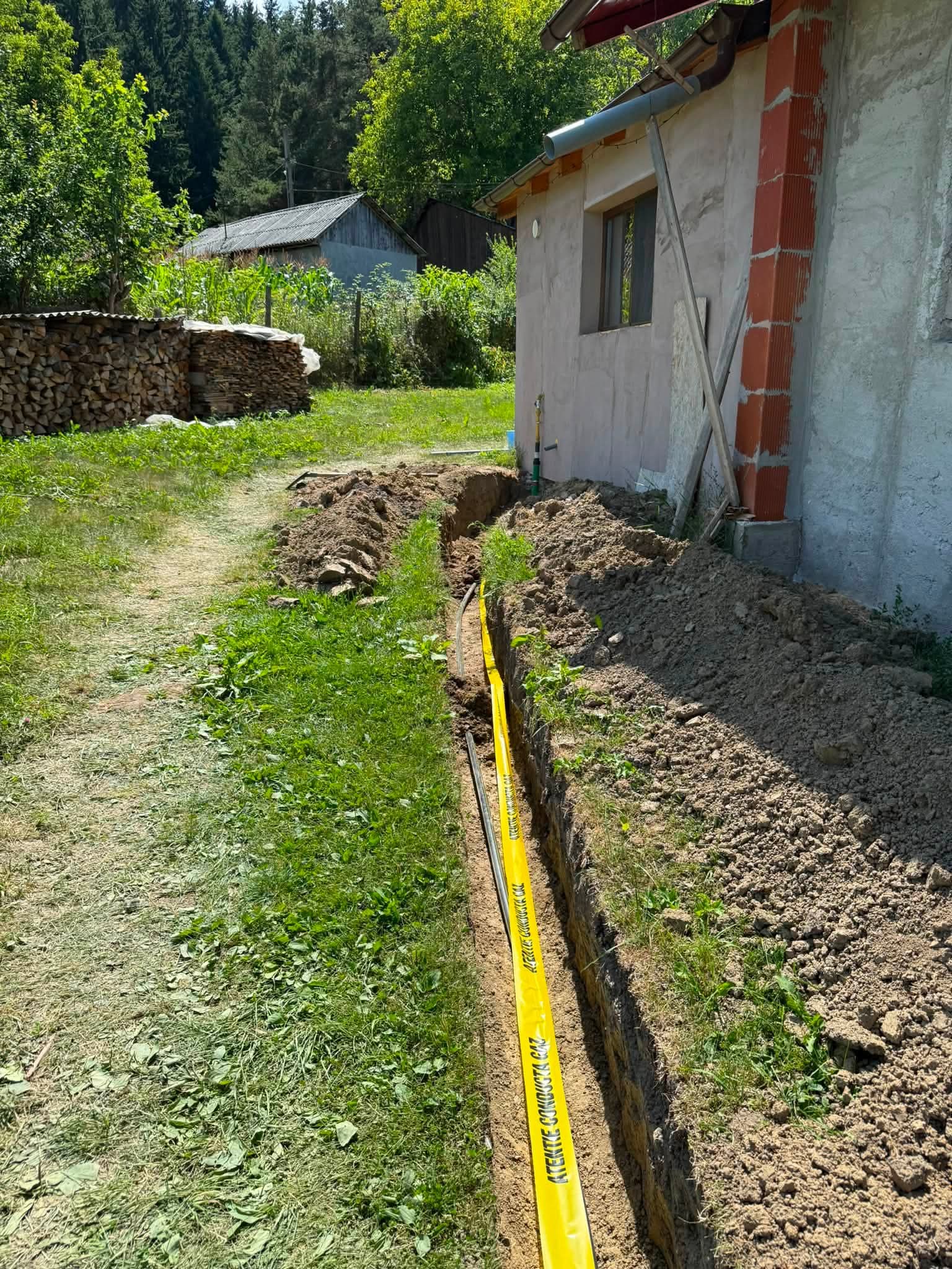Traseu conductă gaz către locuință